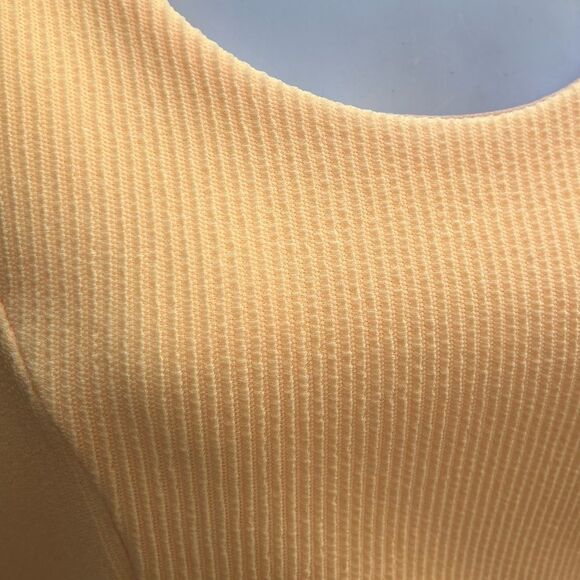 ANGL RIBBED LOW BACK BODYCON DRESS ORANGE CREAMSICLE SIZE - Picture 10 of 12